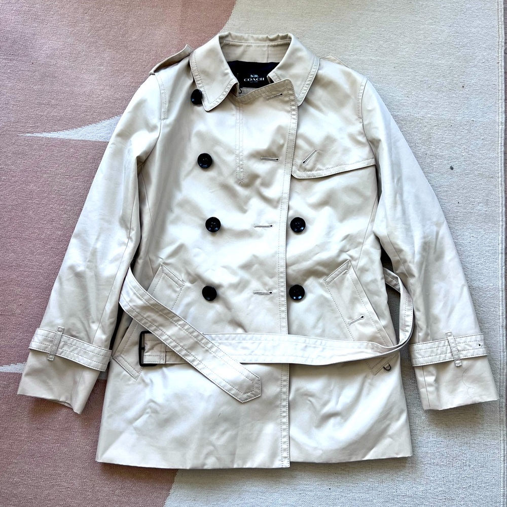 Coach short trench coat